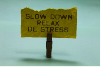 Signage for relaxation and de-stressing