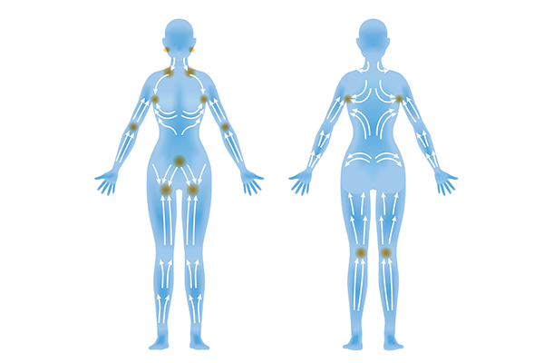 Gentle lymphatic drainage technique helping move fluid and reduce inflammation